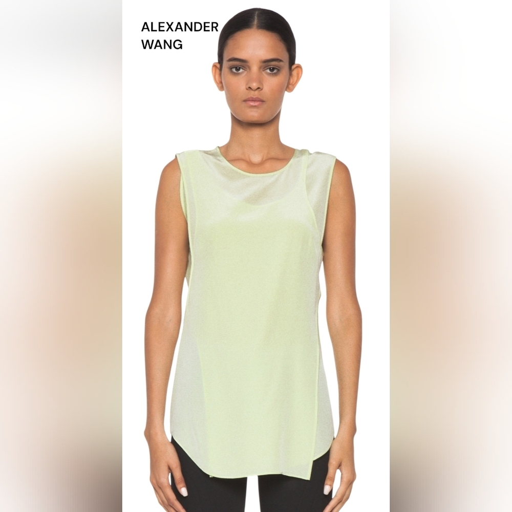 Alexander Wang Light Green Sleeveless Top